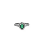 Diana Ring Green - Silver 925 Gold Plated