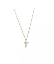 Cross with zircons - Silver 925 Gold Plated