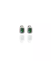 Diana Baquette with Green Zircon - Silver 925