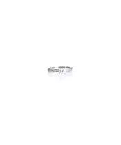 Round Briliant Diamond Ring with Twist side Design