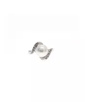 Silver 925 Ring - Pearl and Zircons