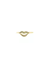 Silver 925 Gold Plated - Kiss with Zircons Ring