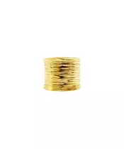 Ring Thick Textured- Silver 925 and Gold Plated