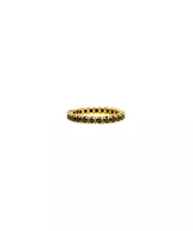 9ct Gold Ring - Infinity with Black Zircons