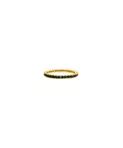 9ct Gold Ring - Infinity with Black Zircons