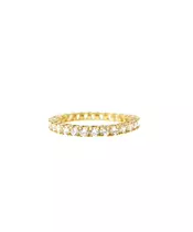 9ct Gold Ring - Infinity with Zircons