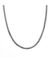 Necklace Round Snake 45 cm - Stainless Steel - Silver