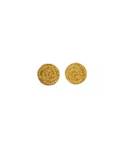 Phaistos Disk Flat Earrings - Silver 925 Gold Plated