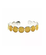 Phaistos Disk Double Color Bangle - Silver 925