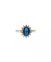 Diana Ring with Blue Stone- Silver 925