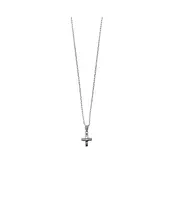 9ct White Gold Pendant Cross - No Chain(Only Pendant)