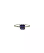 Silver 925 ring - Main stone Blue with zircons