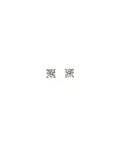 Studs Earrings with 4mm Zircons - 9ct Gold