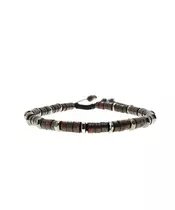 Men's Bracelet RedBrown Semi-Percious Stones