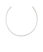 Necklace Solid Rope Diamond Cut - Silver 925