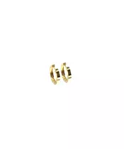 9ct Gold Hoops - Thick with Edges