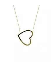 Silver 925 Gold Plated Necklace - Heart