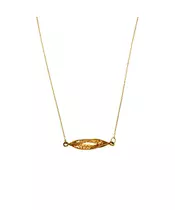 Byzantine Silver 925 Gold Plated Necklace