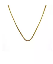 Necklace Flat Snake 40cm  - Silver 925 and Gold Plated