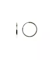 Thick Plain Hoops 2.5 cm - Silver 925 and Gold Plated