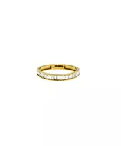 9ct Yellow Gold Baguette Ring with Zircons