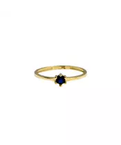 9ct Gold Ring - One Blue Stone