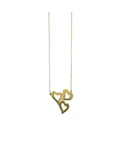 Name Necklace on Hearts - 3 Names - 9ct Rose Gold