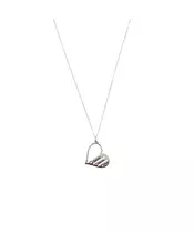 Name Necklace on Heart- Silver 925 with Zircons