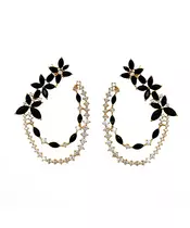 Evening Earrings with Zircons - Silver 925