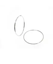 Plain 6.5 cm Hoops - Silver 925