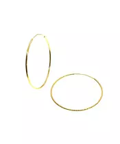 Plain 6.0 cm Hoops - Silver 925