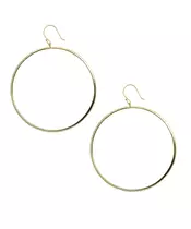 Very thin hanging 6.0 cm Hoops - Silver 925