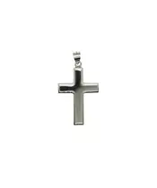 9ct Gold Cross Plain Double Side