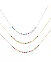 Color Stones Necklace - Silver 925