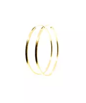 9ct Gold Hoops - Plain 5.00 cm