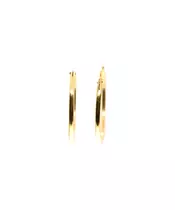 9ct Gold Hoops - Plain 4.0 cm