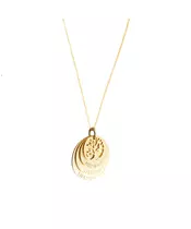 Circles of Love - 3 Names  and Tree of Life - Sterling Silver 925 Yellow Gold Plated