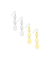 3 Drops Long Earrings - Sterling Silver 925