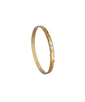 Traditional pattern Bangle bracelet in Silver 925 Gold plated