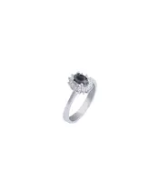 9ct Oval Black Diana - White Gold Ring