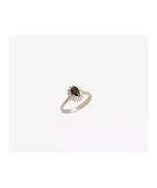 9ct Yellow Gold Oval Black Diana Ring