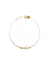 Gold Cross Bracelets - 9ct Rose Gold