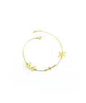 Two letters and cross Gold Bracelet - 9ct Gold