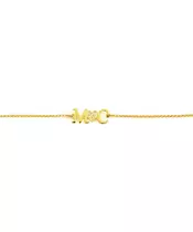 Two Letters connected by Heart - Gold Bracelet - 9ct Gold