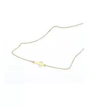 9ct Plain Gold Necklace - Small Cross