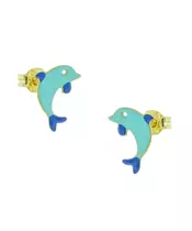 9K GOLD DOLPHIN EARRINGS