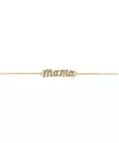 Mama Bracelet with Zircons - Silver 925 Gold Plated