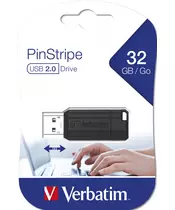 Verbatim USB Drive 2.0 Pinstripe 32GB Black