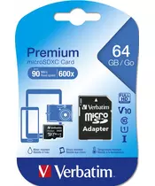 Verbatim Micro SD Card+Adapter Class10 U1 64GB