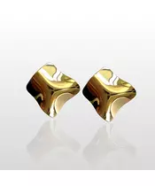 Wavy Minimal Earrings - Stainless Steel Gold